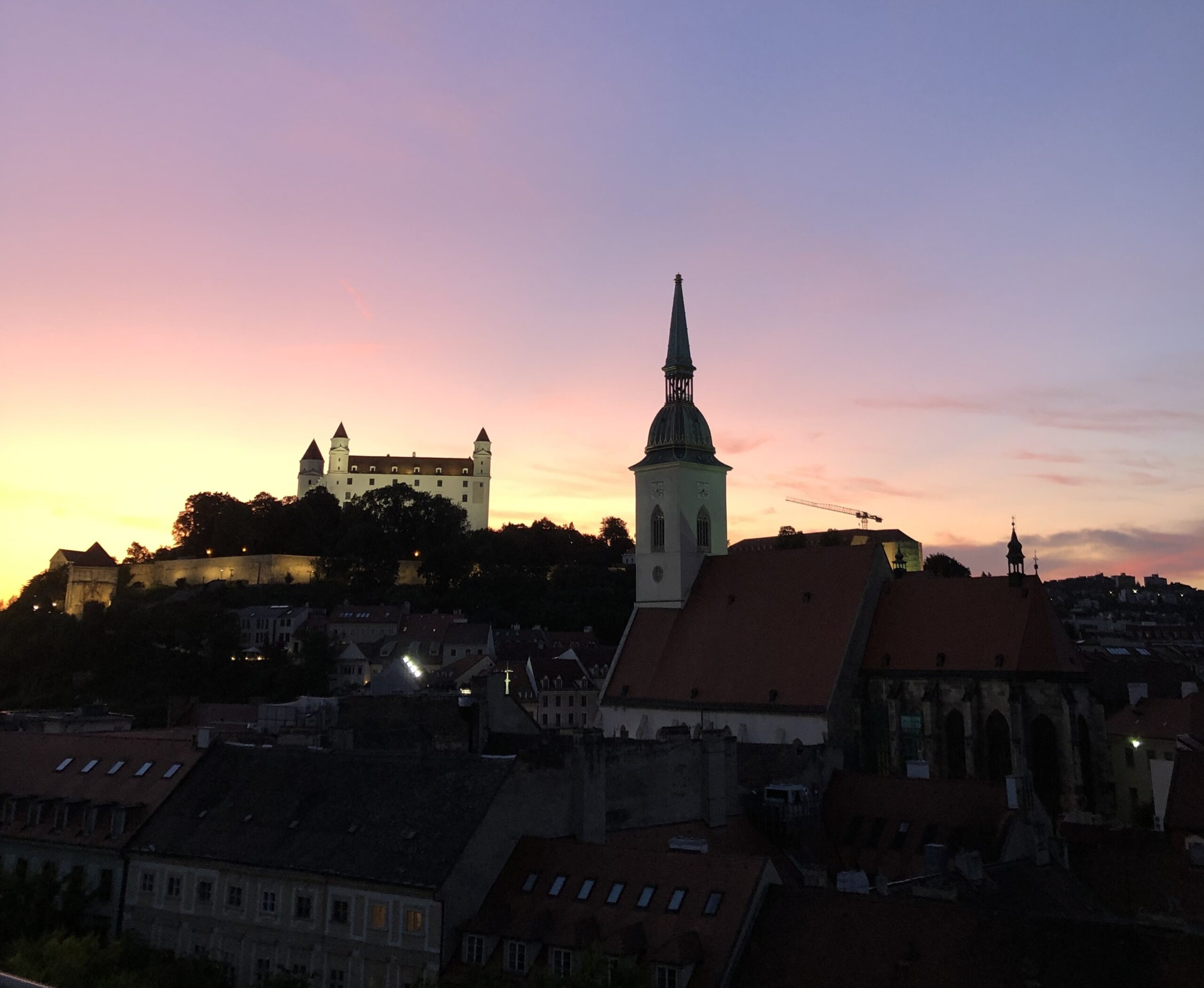 Solnedgang i Bratislava