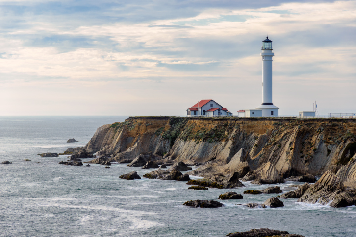 Lighthouse on the rock, California