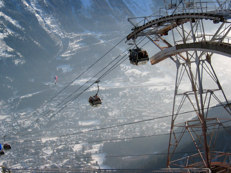 Cable car at Chamonix, French Alps