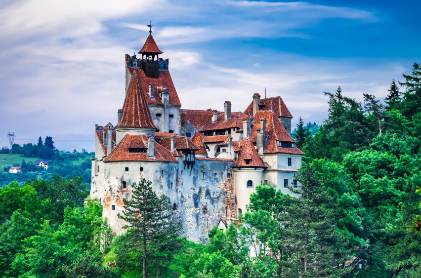 Bran Castle, Transylvania. Guarded in the past the border between Wallachia and Transylvania. It is also known for the myth of Dracula. Romania.