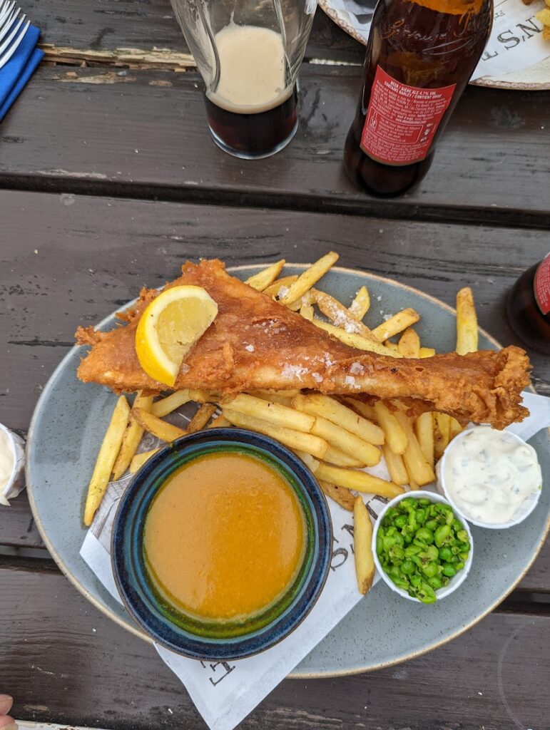Fish and chips i Liverpool