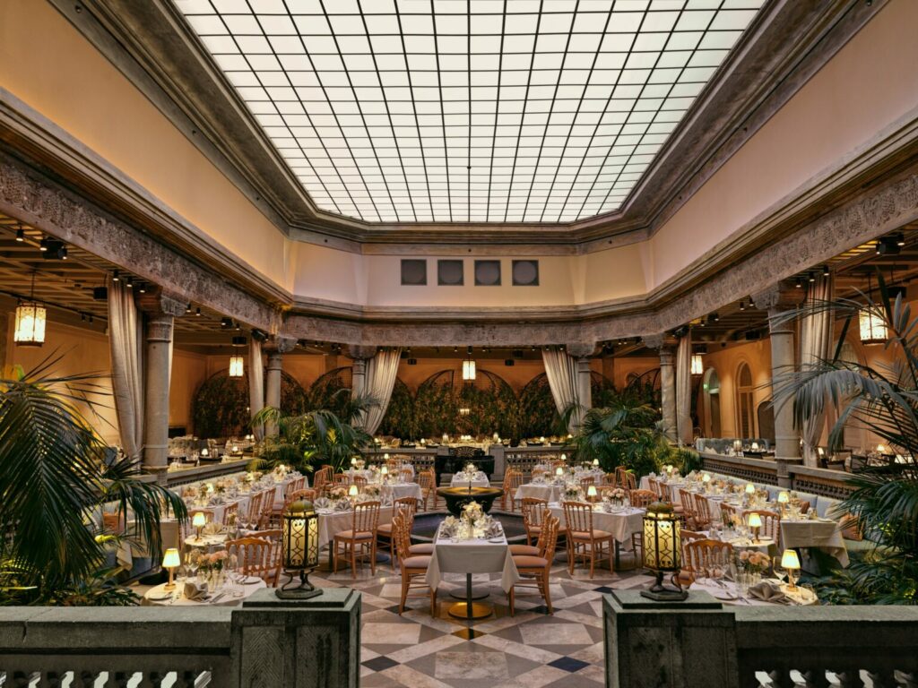 Britannia Hotel lobby restaurant.