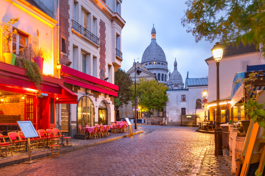 Montmartre i Paris, Frankrike.