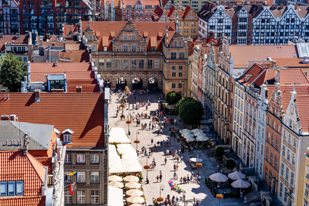 Gdansk gamleby i Polen. Billig storbyferie.