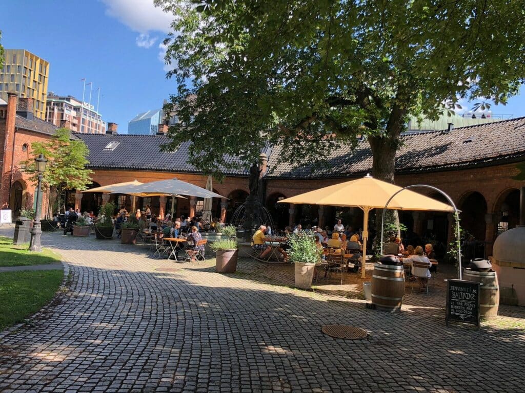Restaurant med folk ute. Hva kan man gjøre i Oslo?