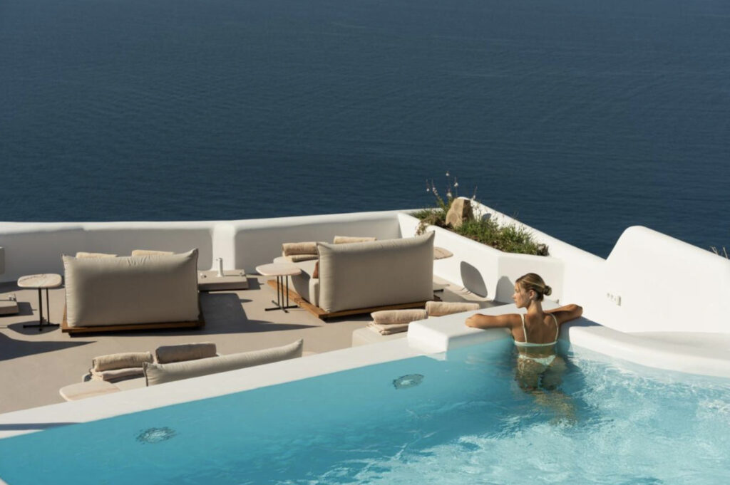 Hotell Canaves Ena i Santorinia, Hellas.