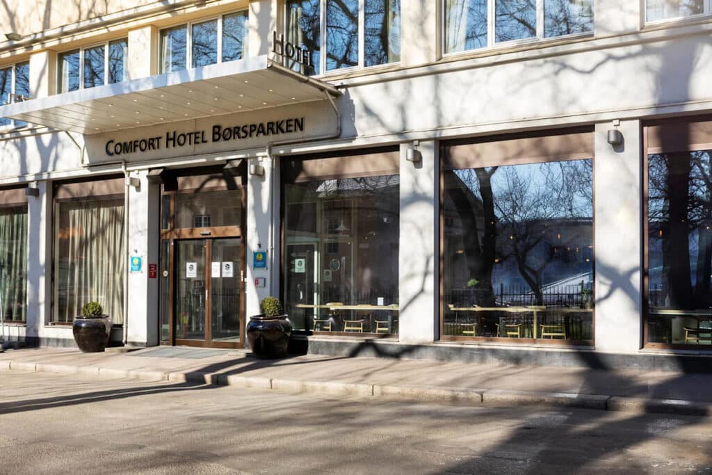 Comfort Hotel Børsparken i Oslo inngang.