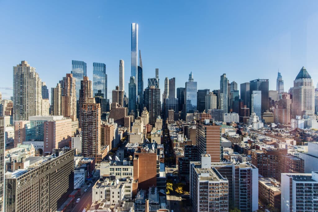 Skyskrapere i New York utsikt.
