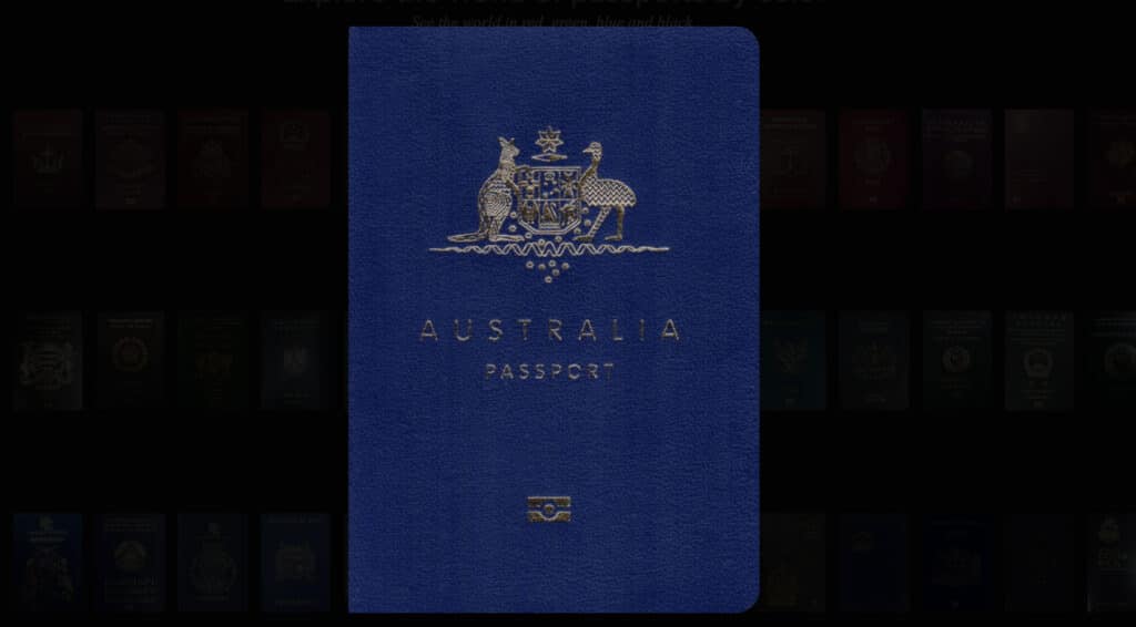 Australia passport.