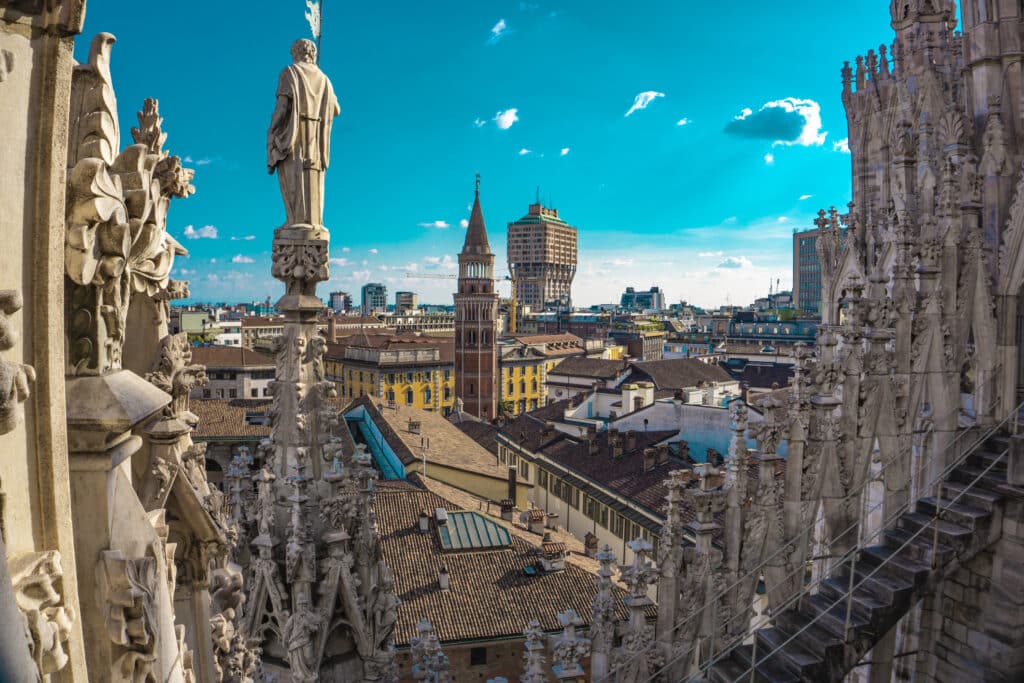 Duomo-katedralen fra toppen.