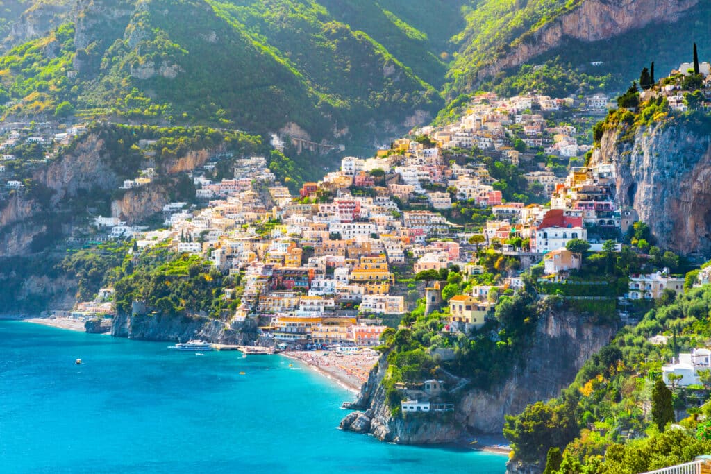 Positano i Amalfikysten.