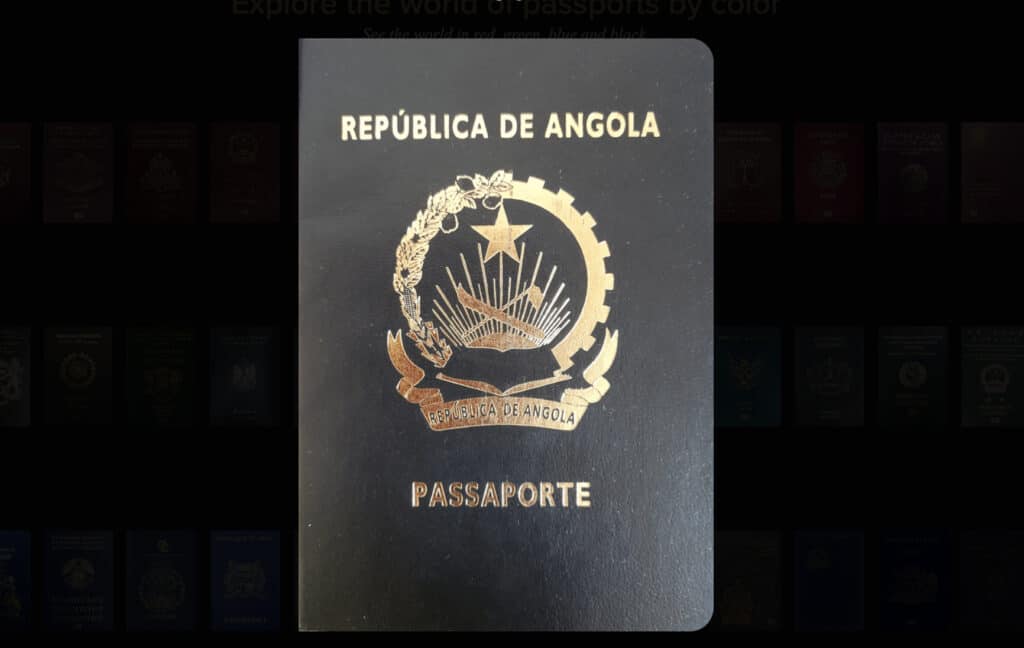 Sort pass fra Angola.