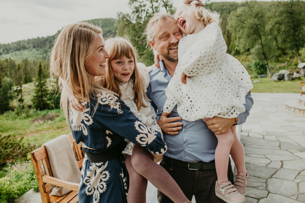 Famile, Malin med mann og sine to barn.