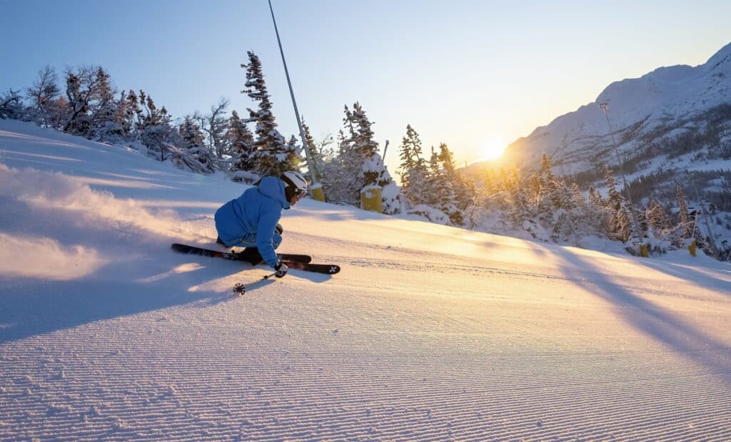 mann kjører off pist på gausta