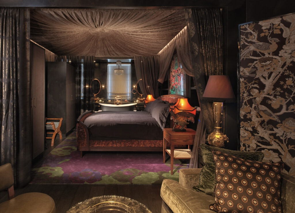 London romantisk hotell suite. 