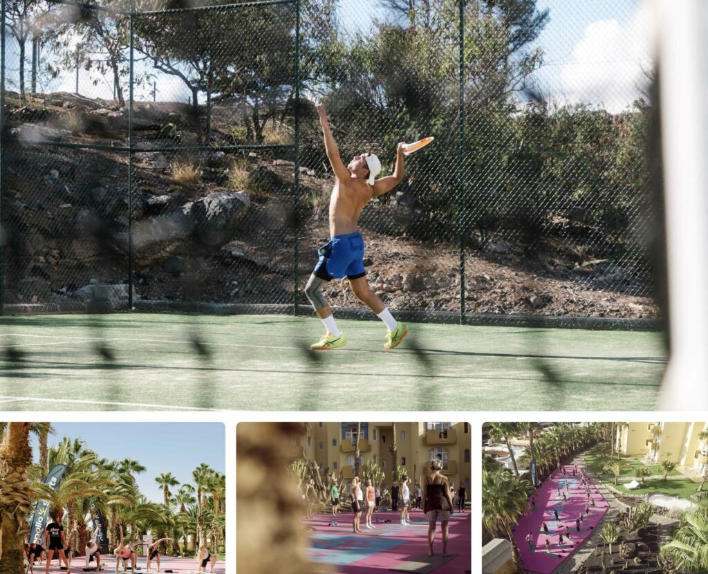 mann spiller padel på sportshotellet Monte Feliz – powered by Playitas på gran canaria