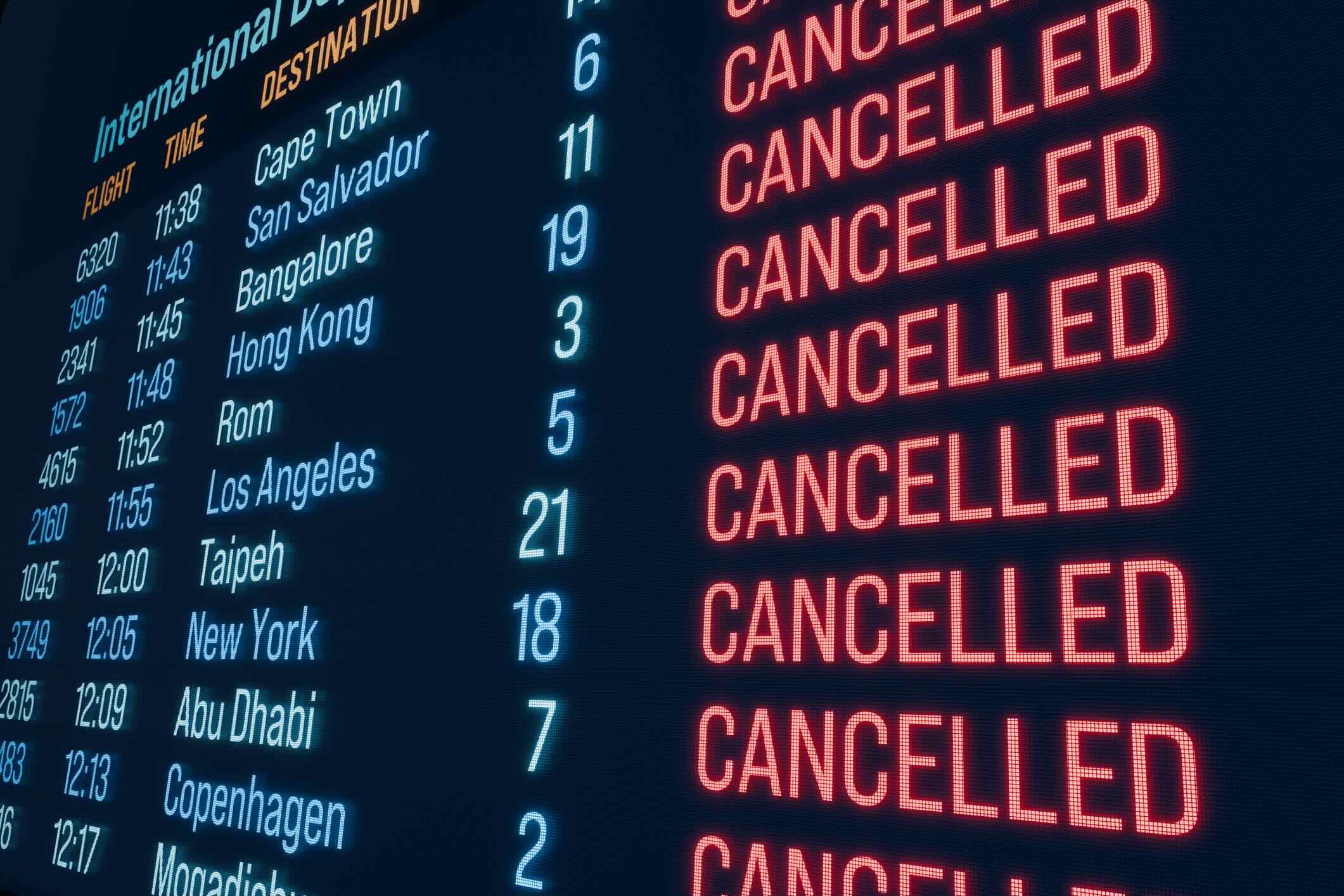FORSINKET FLY: Du kan ha krav på opptil 6.700 kroner per passasjer.