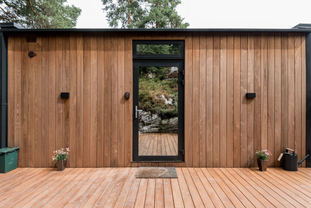 eksteriør av hytte på airbnb